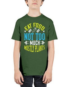 eat food not too much mostly plants 157# - vegan - Youth Tee Unisex