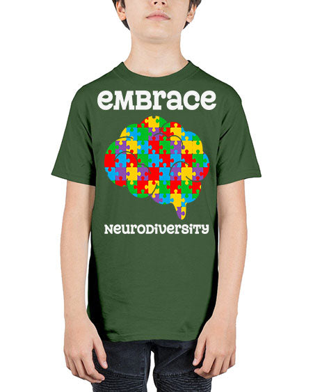 embrace neurodiversity autism awareness 87# - autism - Youth Tee Unisex