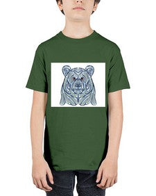 ethnic bear 416# - mandala - Youth Tee Unisex