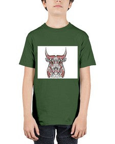ethnic bull 418# - mandala - Youth Tee Unisex