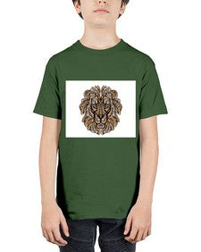 ethnic lion 430# - mandala - Youth Tee Unisex