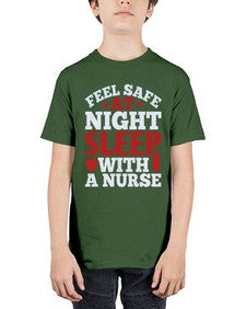 feel safe at night sleep with a nurse Style 776# - nurse - Youth Tee Unisex
