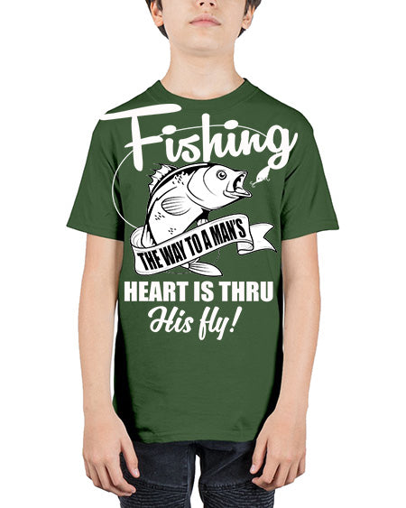 fishing 24# - shark-fish - Youth Tee Unisex