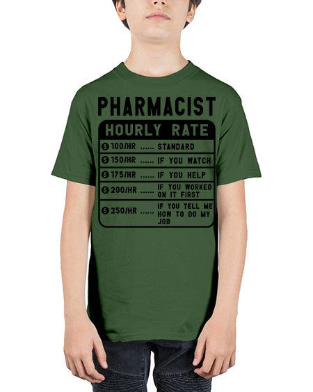funny pharmacist hourly rate 808# - pharmacist - Youth Tee Unisex