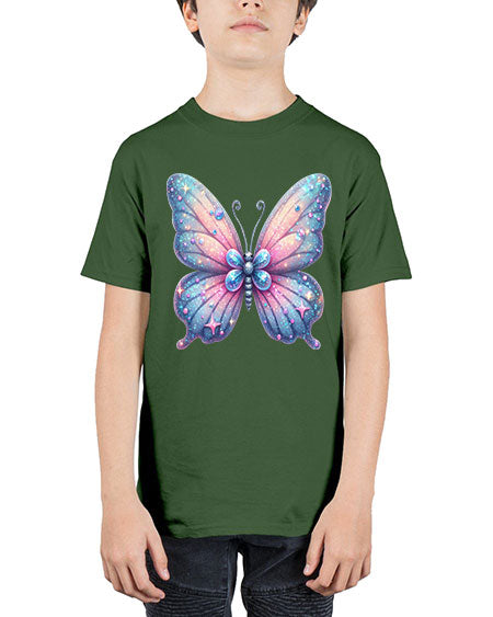 glitter butterfly 12# - butterfly - Youth Tee Unisex
