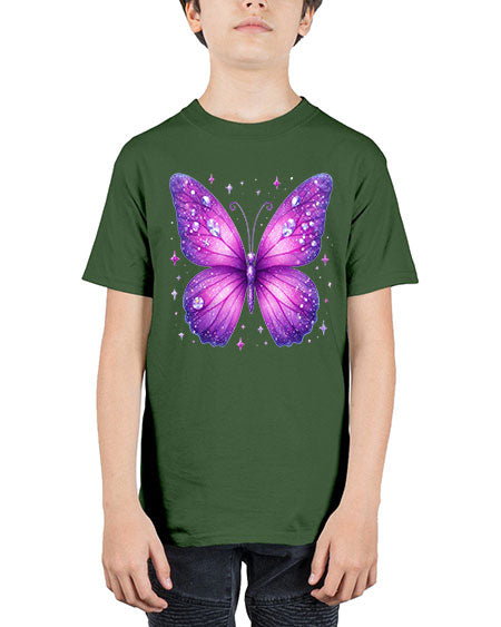 glitter butterfly 13# - butterfly - Youth Tee Unisex