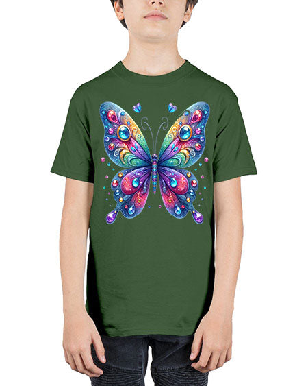glitter butterfly 22# - butterfly - Youth Tee Unisex