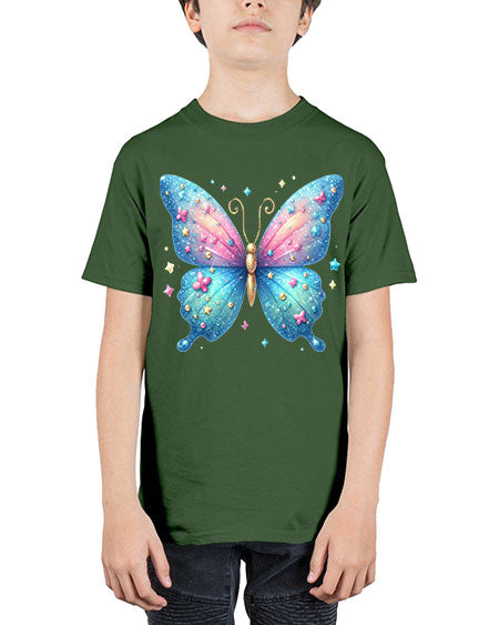 glitter butterfly 2# - butterfly - Youth Tee Unisex
