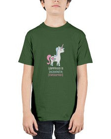 happiness is believing in unicorns 158# - unicorn - Youth Tee Unisex