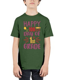 happy one hundredth day of first grade 247# - first grade - Youth Tee Unisex