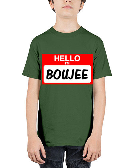 hello im boujee 131# - black words and phrases - Youth Tee Unisex