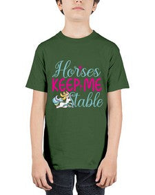 horses keep me stable 170# - unicorn - Youth Tee Unisex
