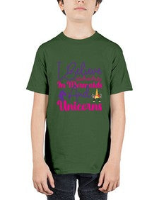 i believe in mermaids and unicorns 171# - unicorn - Youth Tee Unisex