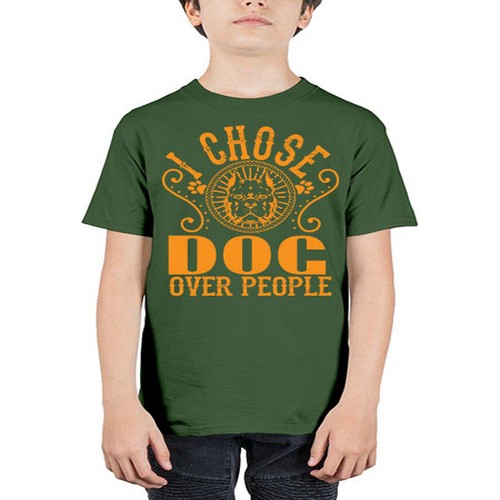 i chose dog over peole 160# - dogs - Youth Tee Unisex