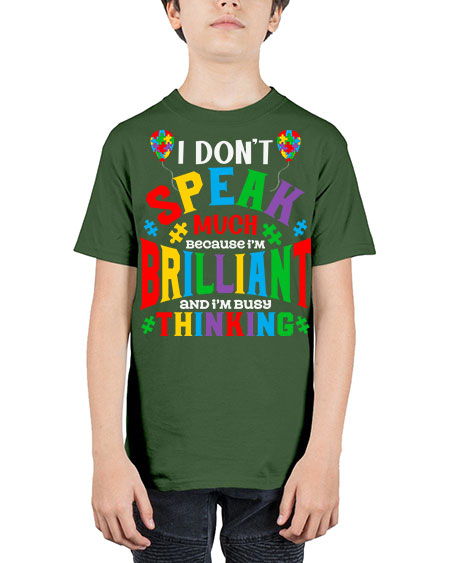 i dont speak much autism 91# - autism - Youth Tee Unisex