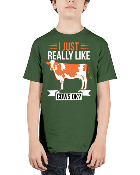 i just really like cows ok Style 3# - cow - Youth Tee Unisex