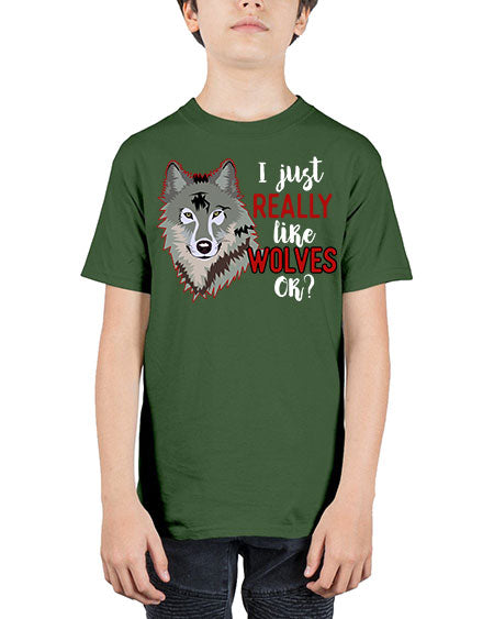 i just really like wolves - wolf - Youth Tee Unisex