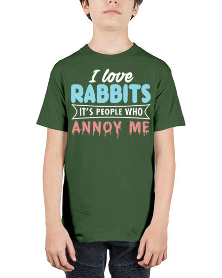 i love rabbits its people who annoy me - rabbit - Youth Tee Unisex