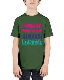 i sparkled my way through first grade 377# - first grade - Youth Tee Unisex