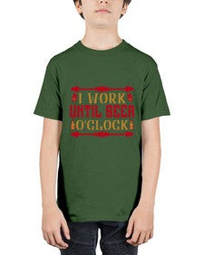 i work until beer oclock 253# - drinking - Youth Tee Unisex