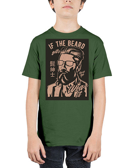 if the beard fits wear it cs 151# - bears - animals - Youth Tee Unisex