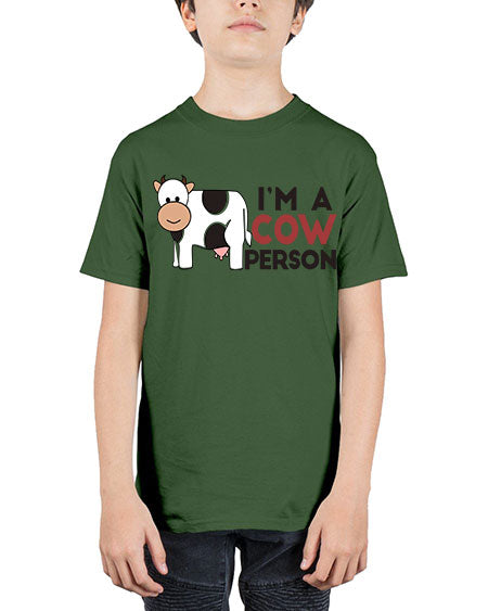 im a cow person - cow - Youth Tee Unisex