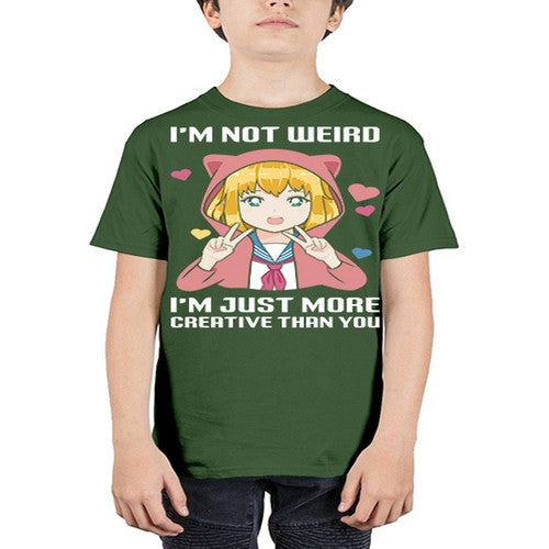 im not wierd im just more creative than you248# - anime - Youth Tee Unisex