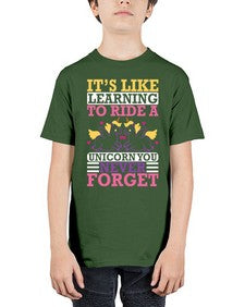 it s like learning to ride a unicorn you never forget 241# - unicorn - Youth Tee Unisex
