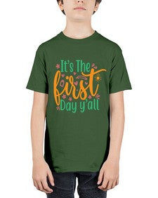 its the first day yall 395# - last day of school - Youth Tee Unisex