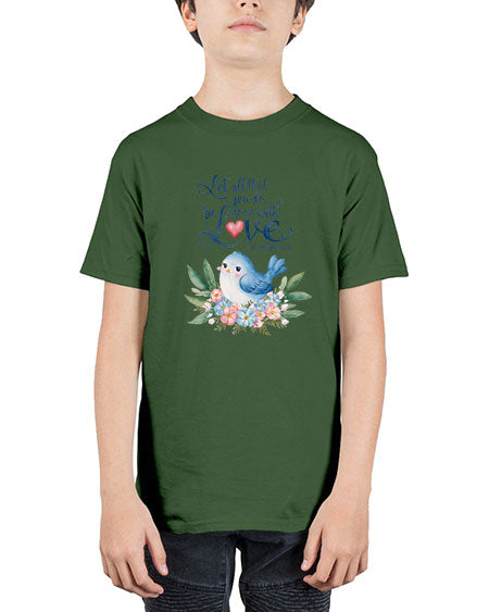 let all that you do, be done with love 59# - birds - Youth Tee Unisex
