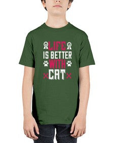 life is better with cat Style 65# - cats - Youth Tee Unisex