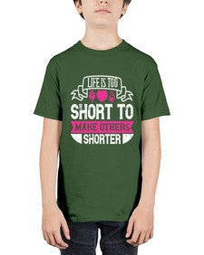 life is too short to make others shorter 317# - vegan - Youth Tee Unisex