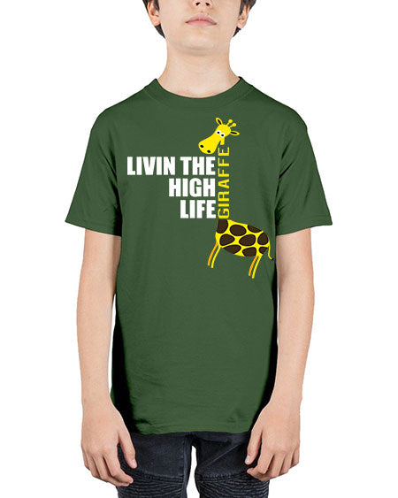 living the high life giraffe - giraffee - Youth Tee Unisex