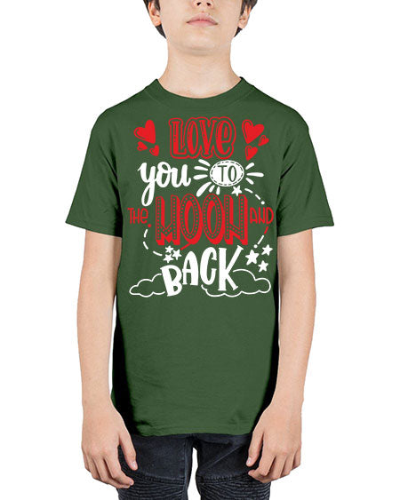 love you to the moon and back 4# - moon - Youth Tee Unisex