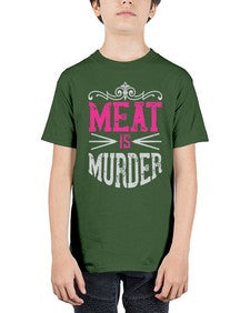meat is murder 334# - vegan - Youth Tee Unisex