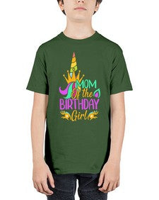 mom of the birthday girl 308# - unicorn - Youth Tee Unisex