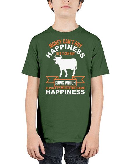 money can’t buy happiness but it can buy cows which is pretty much the same happiness Style 1# - cow - Youth Tee Unisex