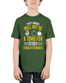 my body will not be a tomb 348# - vegan - Youth Tee Unisex