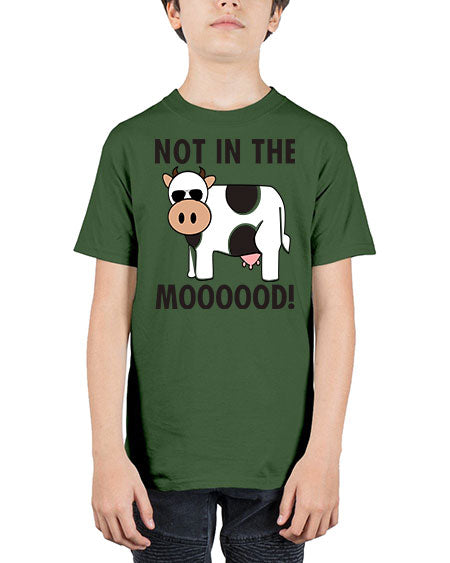 not in the mooood  - cow - Youth Tee Unisex