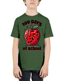 one hundred Days of School Apple 572# - one hundred days - Youth Tee Unisex