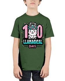 one hundred Llamagical Days 592# - one hundred days - Youth Tee Unisex