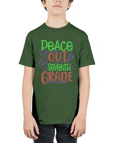 peace out seventh grade 644# - seventh grade - Youth Tee Unisex