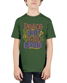 peace out third grade 645# - third grade - Youth Tee Unisex