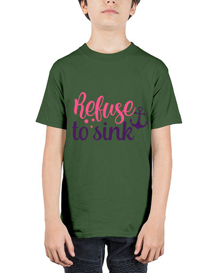 refuse to sink Style 4# - breast cancer - Youth Tee Unisex