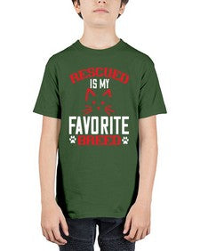 rescued is my favorite breed Style 114# - cats - Youth Tee Unisex