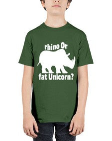 rhino or fat unicorn 376# - unicorn - Youth Tee Unisex