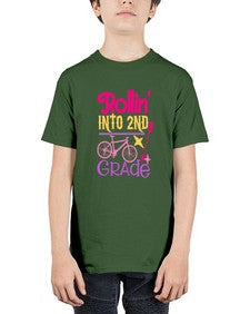 rollin into second grade 783# - second grade - Youth Tee Unisex