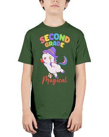 second Grade is Magical Unicorn 821# - second grade - Youth Tee Unisex