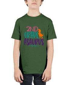 second grade asaurus 808# - second grade - Youth Tee Unisex