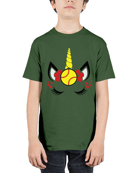 softball unicorn 397# - softball - Youth Tee Unisex
